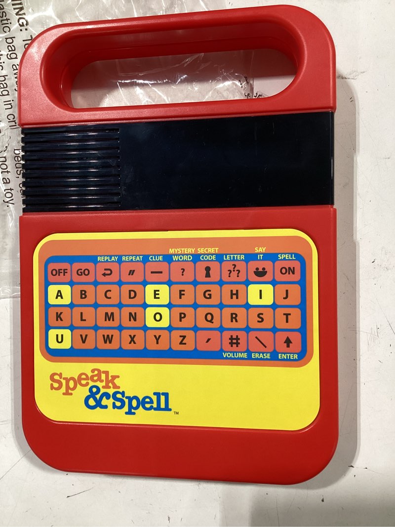 Condition photo showing As Is for speak & spell electronic game - educational learning toy, spelling games, 80s retro handheld arcade, autism toys, activity for boys, girls, toddler, ages 7+