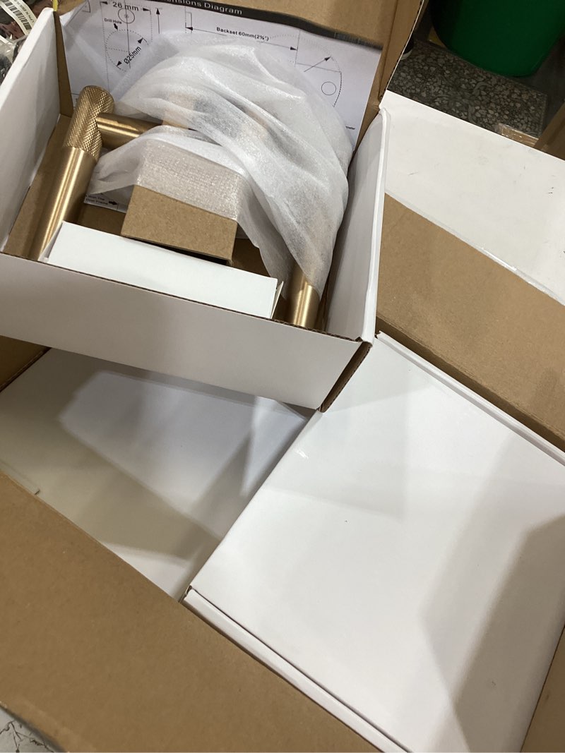 Condition photo showing Good Condition for asidrama 4 pack champagne bronze privacy door handles, door lever with door knobs indoor for bedroom or bathroom, heavy duty door handles interior with locks for left right sided doors privacy 4pack champagne bronze