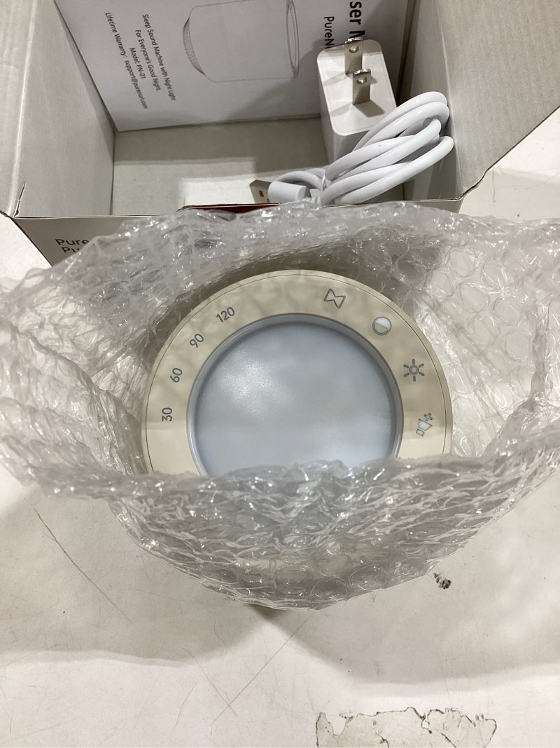 Condition photo showing New/Like New for white noise sound machine: red light therapy sleep sound machine with 38 soothing sounds & calming womb soother, memory function, dimmable nursery night light with timer for baby adult gift putty pn-01