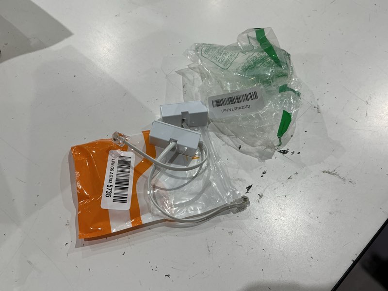 Condition photo showing As Is for uvital rj11 duplex wall jack adapter dual phone line splitter, two way telephone splitters, male to 2 female converter cable, rj11 6p4c telephone wall separator for landline, white, wired (2 pack) white wired