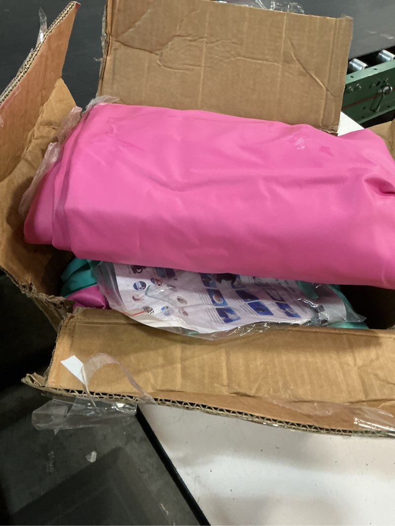 Condition photo showing Good Condition for vofitny inflatable gymnastics air mat tumbling track with air barrel octagon mat with pump for home/gym pink/mint+roller mat 10'lx3.3'w roller 3.3'lx2'd