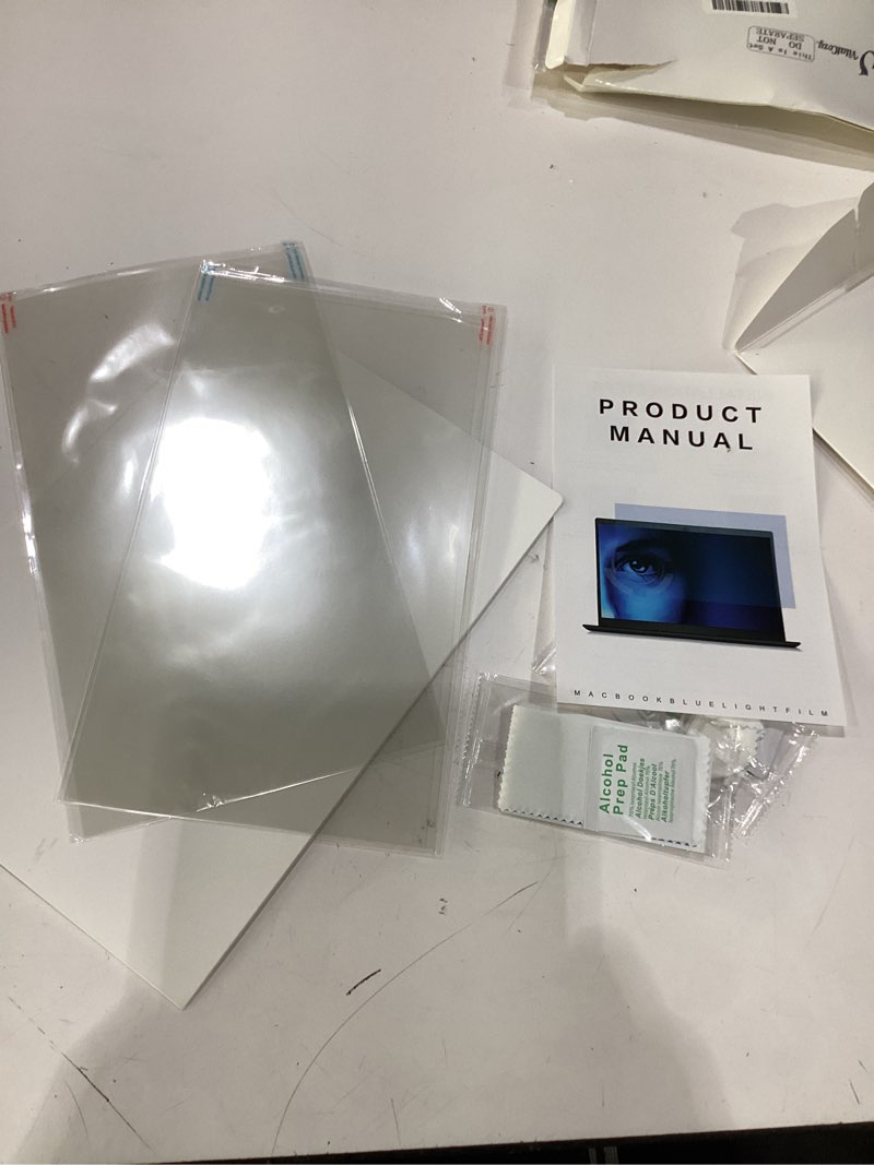Condition photo showing New/Like New for 2 pack 14" laptop screen protector eye protection anti glare anti blue light screen protector for 14 inch with 16:9 aspect ratio laptop a-14 inch 16:9 aspect blue