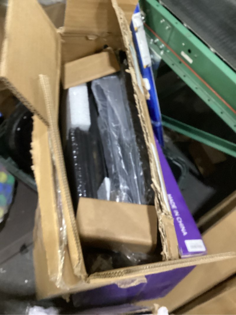 Condition photo showing As Is for Black tv stand 