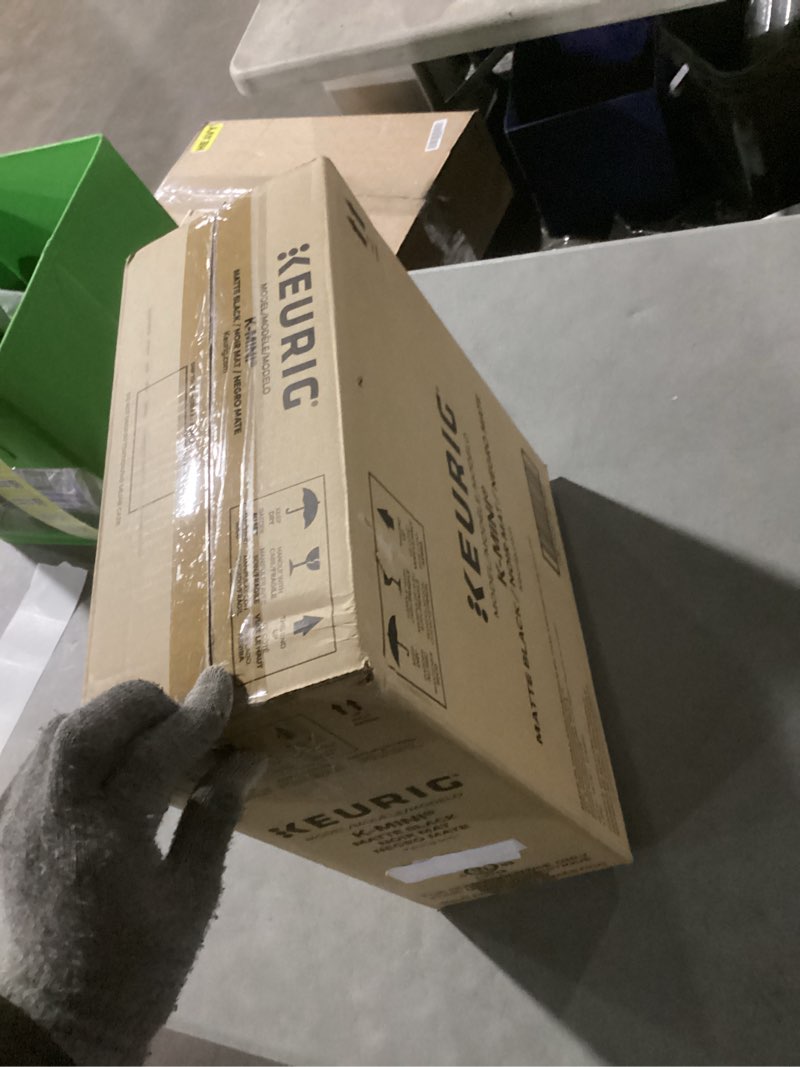 Condition photo showing As Is for Keurig K-Mini Single Serve K-Cup Pod Coffee Maker, 6 to 12oz Brew size, with Cord Storage, Perfect for Small Spaces, Studio Gray