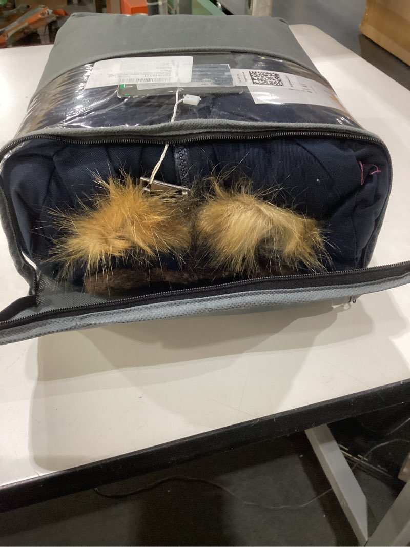 Condition photo showing Good Condition for YXP Women's Winter Thicken Military Parka Jacket Warm Fleece Cotton Coat with Fur Hood Large Navy