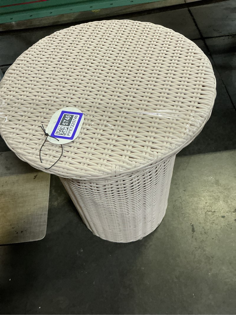 Condition photo showing Good Condition for 21.65" all-weather wicker round monochromatic outdoor patio bistro table tan - threshold™