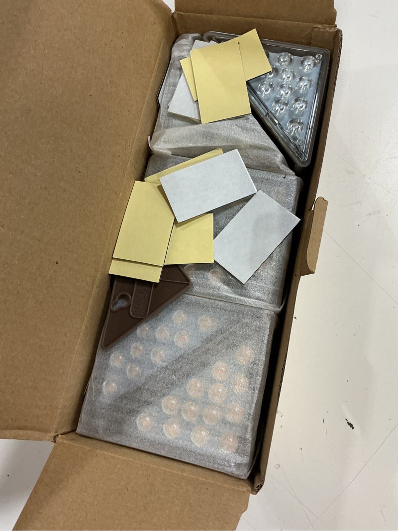 Condition photo showing Good Condition for jofios solar step lights for outside, 6pack solar stair lights outdoor waterproof ip67, outdoor deck step light led for garden stair, patio, front door, porch, yard, sidewalk decor(warm brown) warm white 6 pack