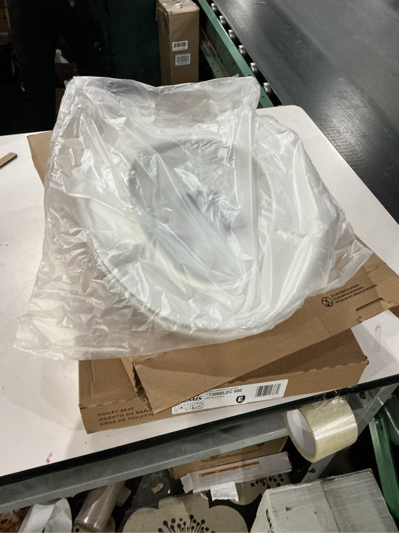 Condition photo showing New/Like New for Bemis 7300SLEC Slow Close Toilet Seat, Easy Clean Hinges and Durable Plastic Seat, Made in USA, Elongated, White