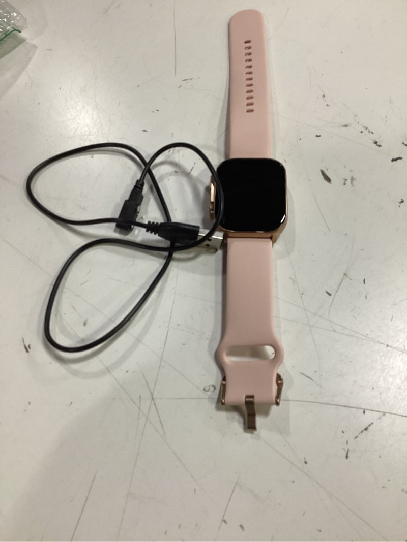 Condition photo showing Good Condition for smart watch, 2.01" amoled curved touchscreen fitness watch for women, ip68 waterproof, 24/7 heart rate/sleep monitor, fitness tracker with pedometer, 120+ sports modes, smartwatch for android ios pink rose pink