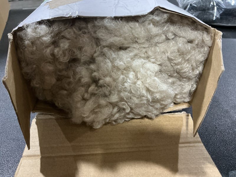 Condition photo showing Good Condition for Woaboy Faux Fur Throw Pillow Covers 20x20 Inch Set of 2 Boucle Neutral Decorative Sherpa Fuzzy Accent Soft Sheepskin Fleece Cushions Modern Home Decor for Couch Sofa Bedroom Living Room,Oatmeal 20" x 20" (Pack of 2) Oatmeal