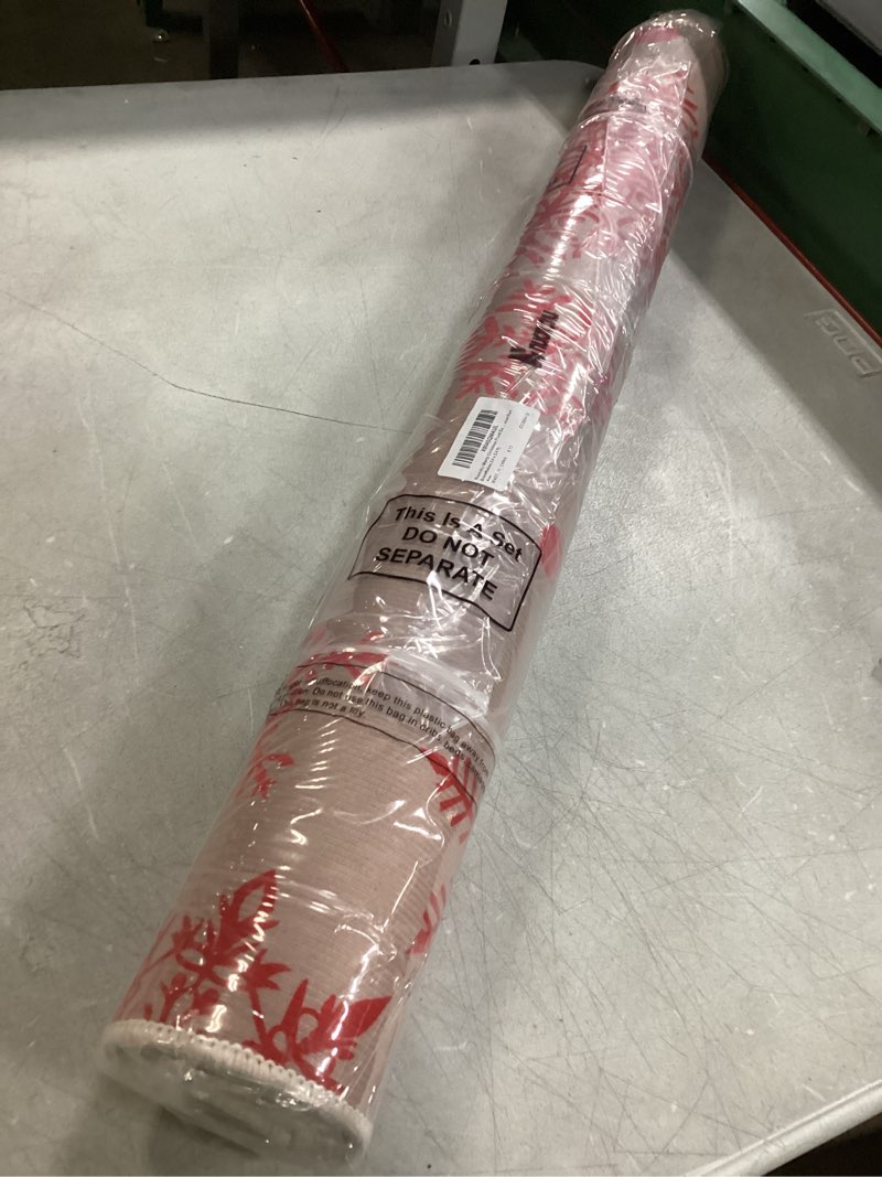 Condition photo showing New/Like New for Nuanchu Extra Large Christmas Doormat Merry Christmas Front Door Mat Winter Holiday Large Welcome Mat Washable Carpet Nonslip Rug for Xmas Decor(Red Snowflakes,3.6 x 2.4 ft) Red Snowflakes 2'4" x 3'7" (Rectangular)