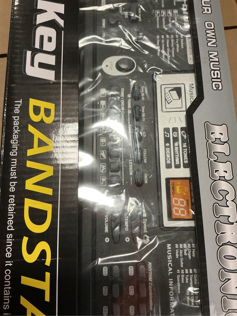 Condition photo showing Good Condition for 61 Key Piano Keyboard, Beginner Electronic Keyboard for Kids with Teaching Mode, 6 Demo Songs, 16 Tones, Microphone and Power Supply, Kids Piano Keyboard for Birthday Gift/Christmas Gift Black