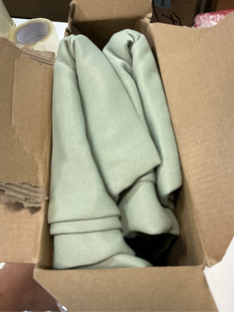 Condition photo showing Good Condition for miulee back tab sage green curtains 84 inch length 2 panels set for living room bedroom, rod pocket/pinch pleated light blocking thermal insulated room darkening blackout curtains 84 inches long sage green 52"w x 84"l (pack of 2)