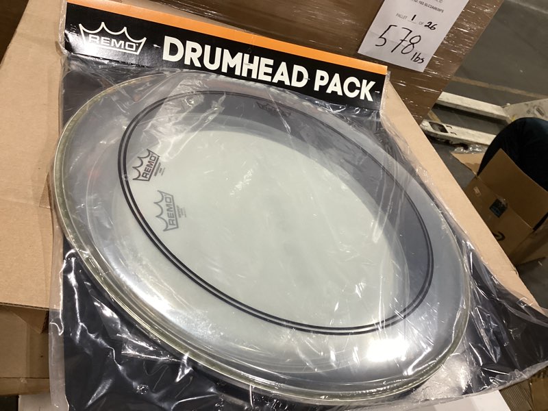Condition photo showing Good Condition for remo ambassador complete studio drumhead propack - 10 12 14 16 22 inches kick 14 inches snare