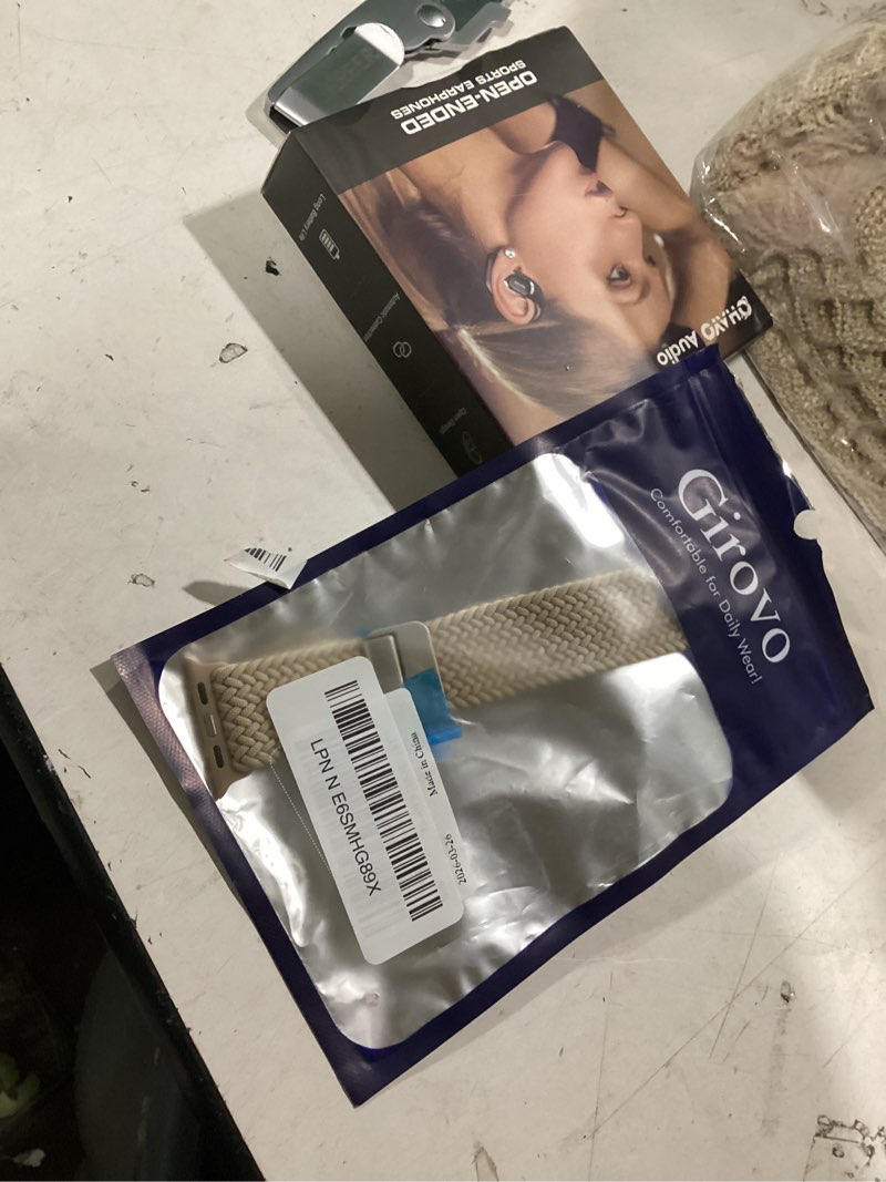 Condition photo showing New/Like New for braided cartoon magnetic clasp band compatible with apple watch bands 40/38/41/42/44/45/46/49mm women men, stretchy elastic nylon woven strap for iwatch series 11 10 9 8 7 6 5 4 se/ultra 3 2 1 milk tea 42mm(series 11 10) 41mm 40mm 38mm