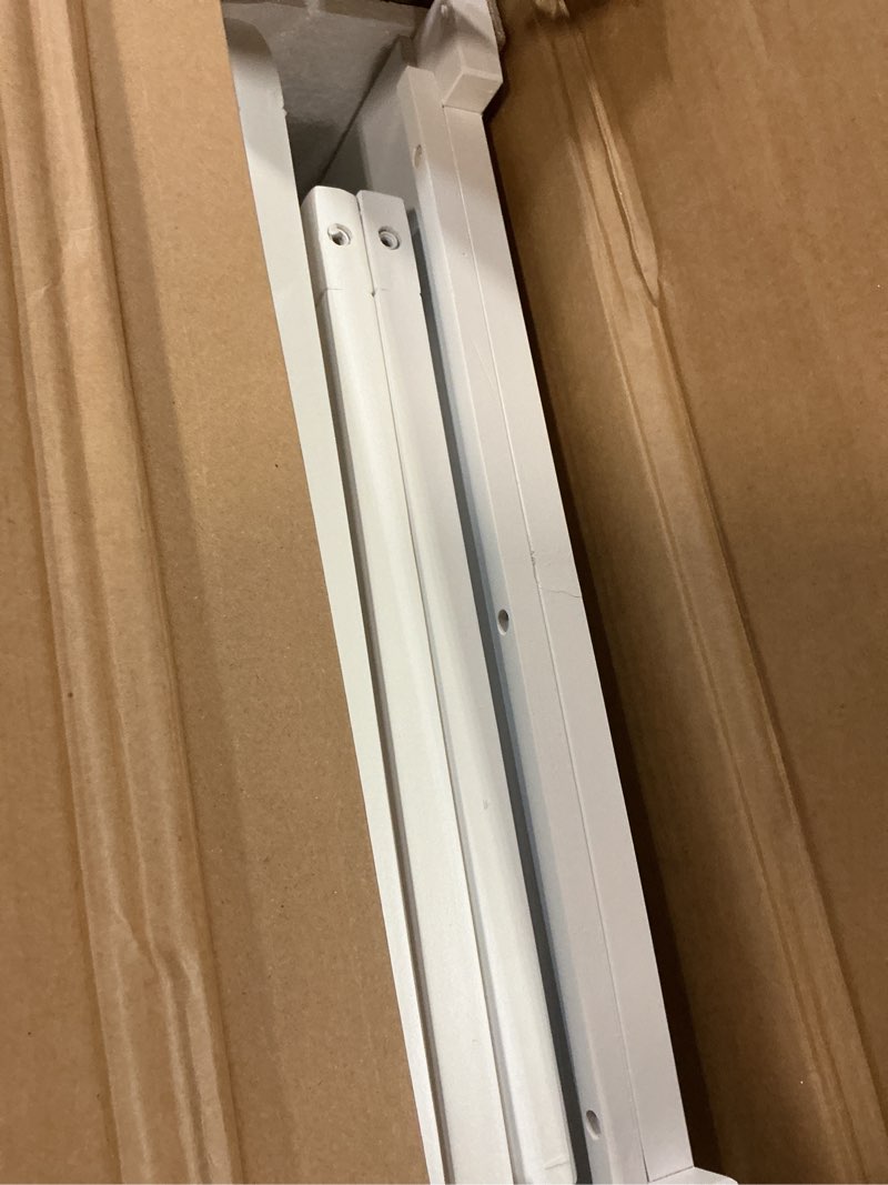 Condition photo showing As Is for Melissa & Doug Toy Chest, Wooden Toy Storage Box with Safety-Hinged Lid, Kids Toys Storage Organizer for Playroom, Bedroom, & Montessori Classroom Furniture for Boys & Girls Ages 3+ White Wooden Toy Chest