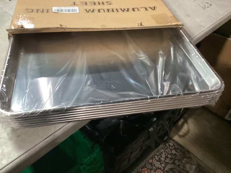 Condition photo showing New/Like New for 6 PACK Half Size Baking Sheet Pan, Aluminum Comercial Cookie Sheets Non-Stick, 18"x13" 6PACK Half Size 18"×13"