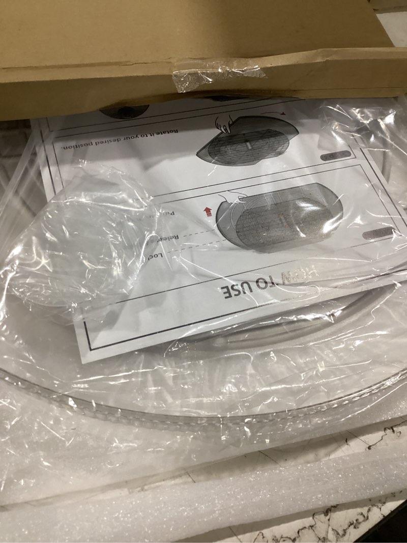 Condition photo showing Good Condition for lazy susan turntable for refrigerator, square turntable organizer for fridge cabinet, pantry, countertop | 16.5" x 11.1" (rectangle 1 pack - clear) rectangular 16.5" x 11.1" clear - 1 pack