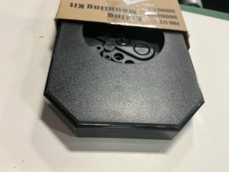 Condition photo showing Good Condition for vinyl siding mounting blocks, perfect fit built-in electrical box outdoor light mounting block, 8141dbl siding mounting plate for 1/2 inch lap double and 4 inch siding, black 1 pack, large