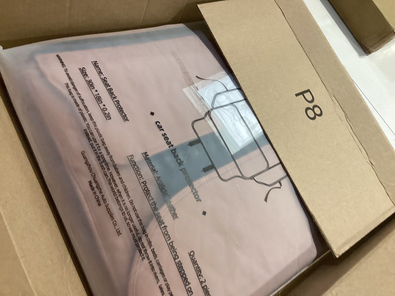 Condition photo showing Good Condition for Seat Back Protector + Large Capacity Pocket Storage Organizer,Preventing The Impact of Children Stepping on The Seat Backrest (Style A-Brown)