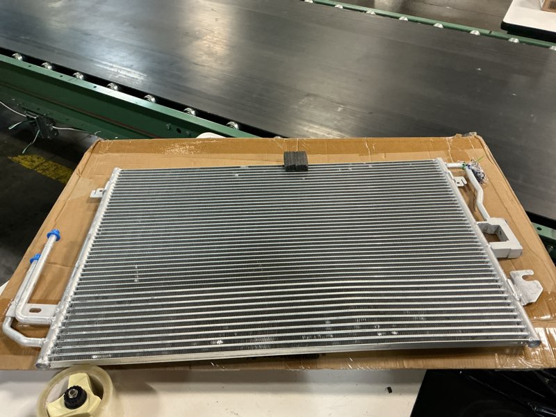 Condition photo showing As Is for air conditioning condenser compatible with ford & mazda & mercury | for ford escape 2009-2012 & mazda tribute 2009-2011 & mercury mariner 2009-2011 ac condenser, replace# 9l8z19712a