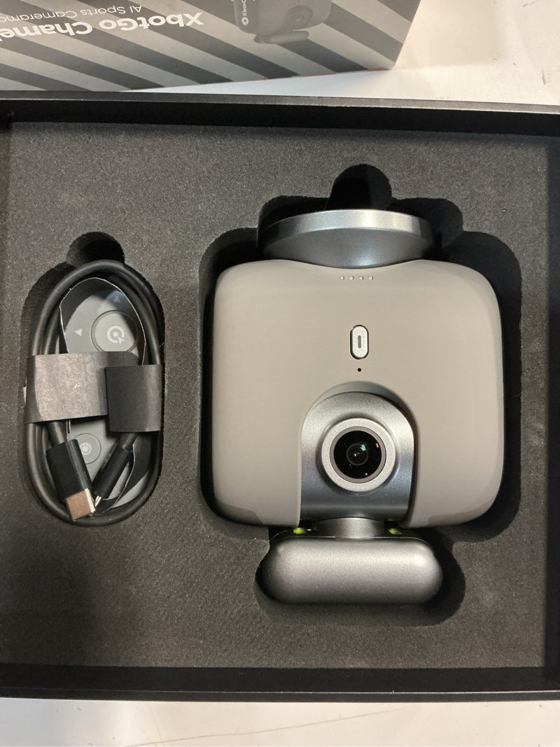 Condition photo showing New/Like New for xbotgo chameleon ai auto sports action camera - 4k 60fps soccer camera and basketball tracking camera for team sports, live streaming, no subscription, works with ios & android (lava graphite)