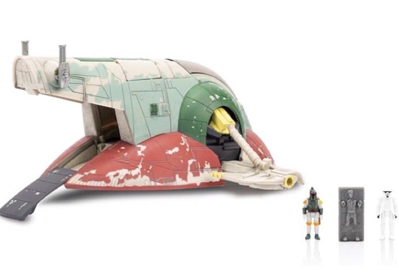 Star Wars Micro Galaxy Squadron Boba Fett's Starship (Ep 5) - 7-Inch Vehicle with Flight Display Sta