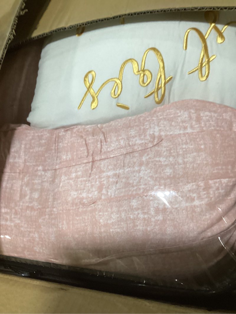 Condition photo showing Good Condition for (Similar to) Juicy Couture Pink Marshmallow Sparkle Zebra Jacquard Full/Queen Comforter Set - 3 Piece Stylish Bedding Ensemble Full/Queen Pink Zebra