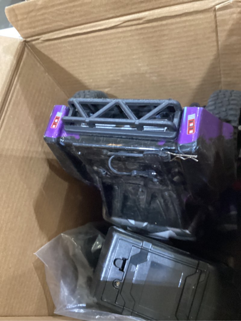 Condition photo showing New/Like New for x-tmaga remote control rc cars 1:16 monster truck toys cars for adult & boys, 4wd off-road, metal transmission parts, high speed fast 40+ kph, 4x4 waterproof with 2 rechargeable batteries (hs16-83) purple