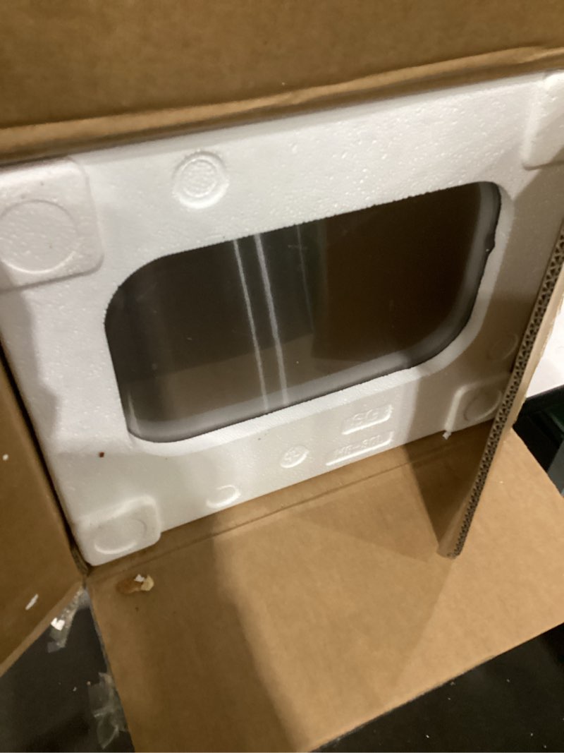 Condition photo showing Good Condition for used amazon basics smudge resistant rectangular trash can with soft-close foot pedal, brushed stainless steel, 30l/7.9 gal, 13.8x11.8x25 in, satin nickel finish satin nickel middle, 30l/7.9 gal