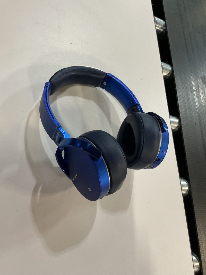 Condition photo showing As Is for sony mdrxb950b1/l extra bass bluetooth headphones, blue