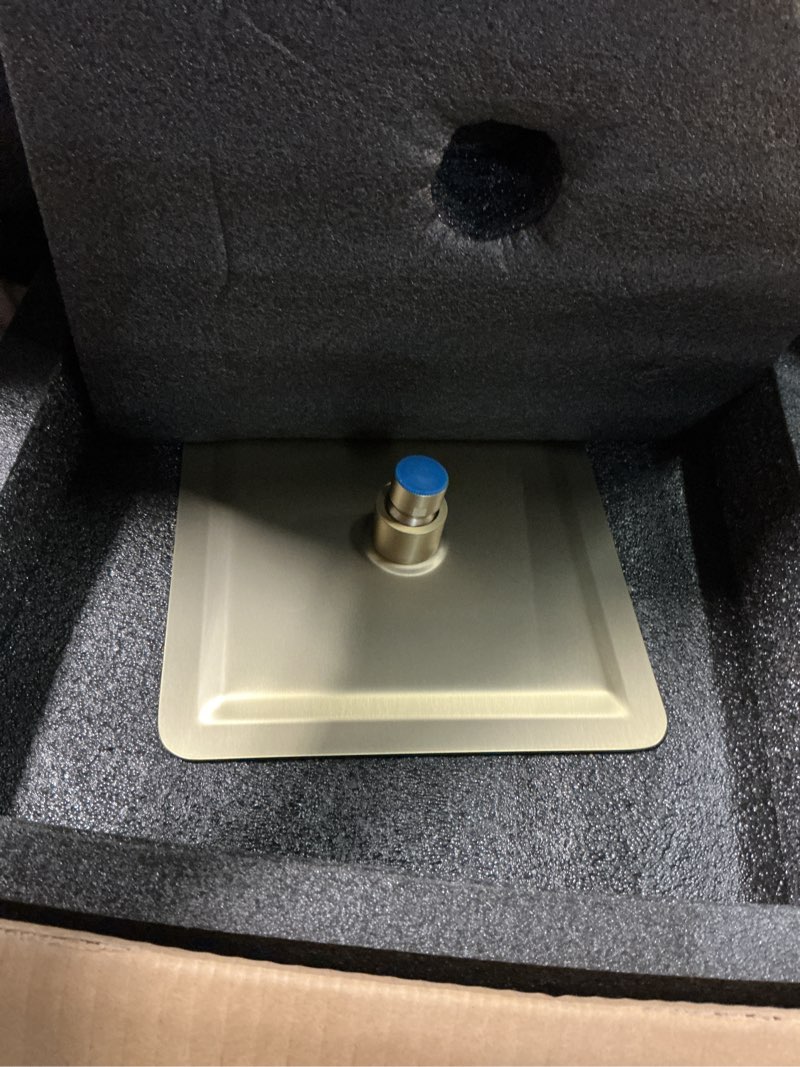 Condition photo showing Good Condition for Tempreature Display Shower System Brushed Gold Shower Faucet Set with Wall Mount 8 inch Shower Head and 6 PCS Body Jet, Handheld Spray 8“ 3 Way Shower Brushed Gold