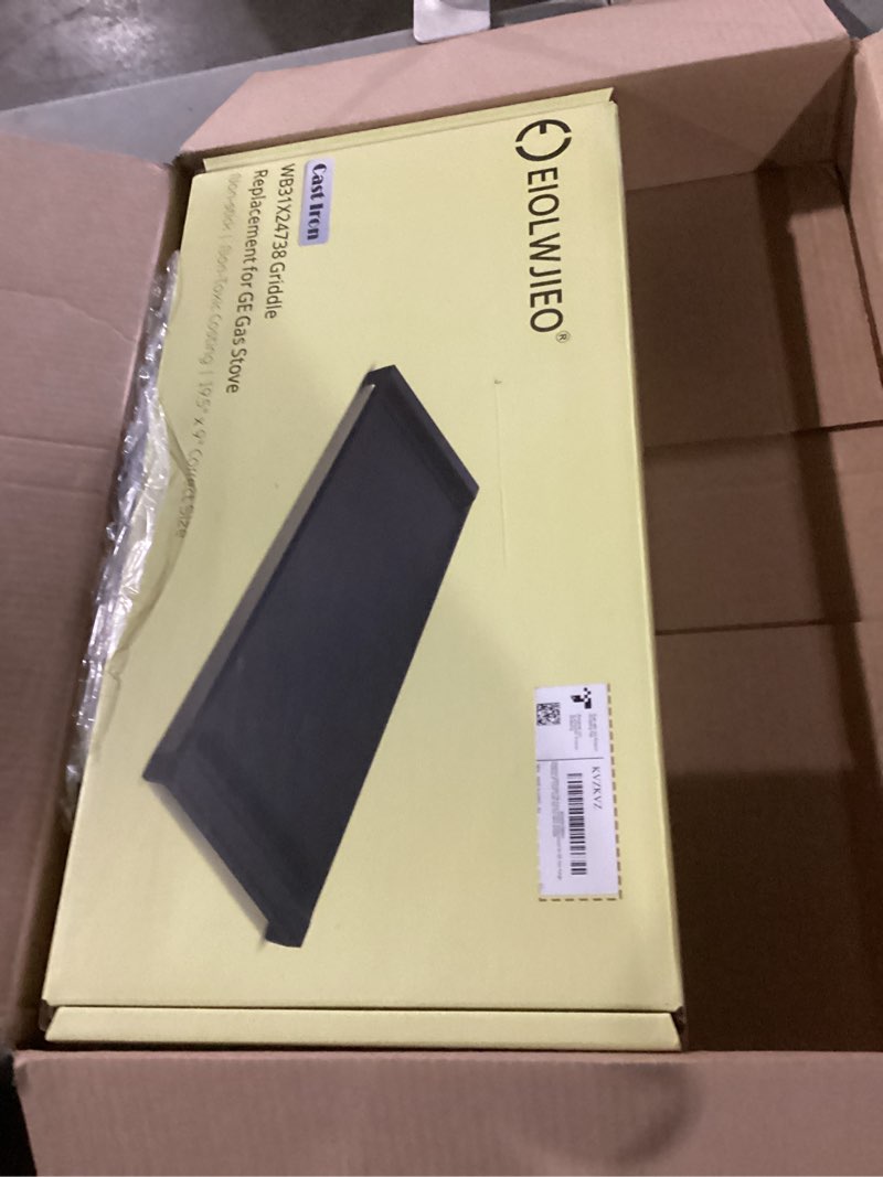Condition photo showing Good Condition for upgraded wb31x24738 cast iron griddle replacement for ge appliance stove range cooktop, nitrided non-stick coating, wb31x49806 gas stove top center part for ge, 19.5"×9" integrated griddle plate