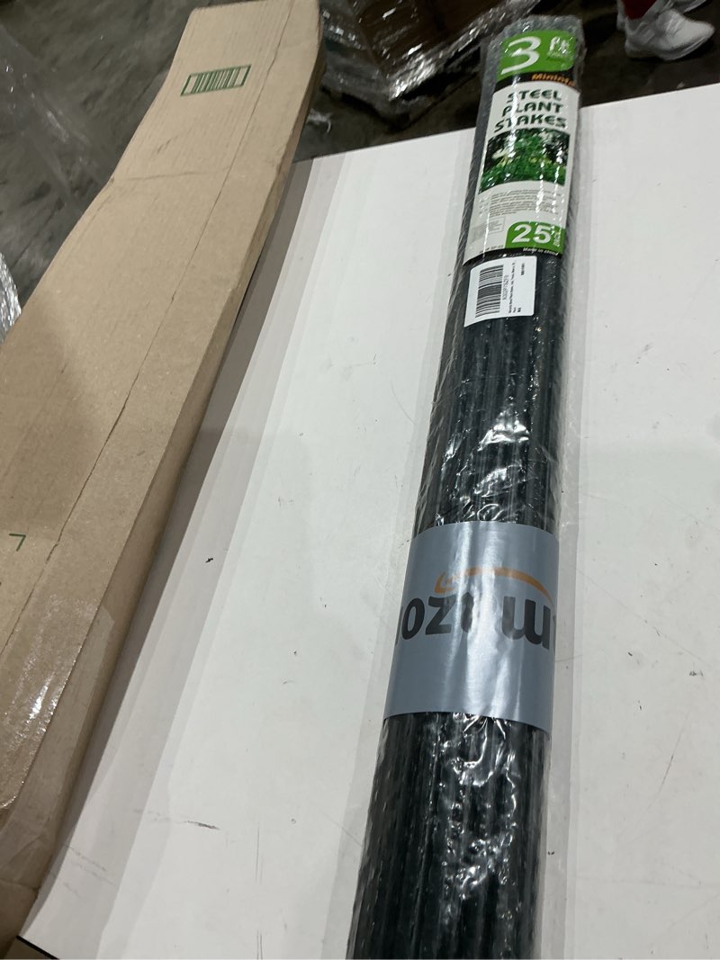 Condition photo showing Good Condition for incomplete mininfa steel plant stakes 3 feet, plastic coated metal garden stakes supports climbing for tomatoes, trees, beans, 25 pack 3 feet 25 pack