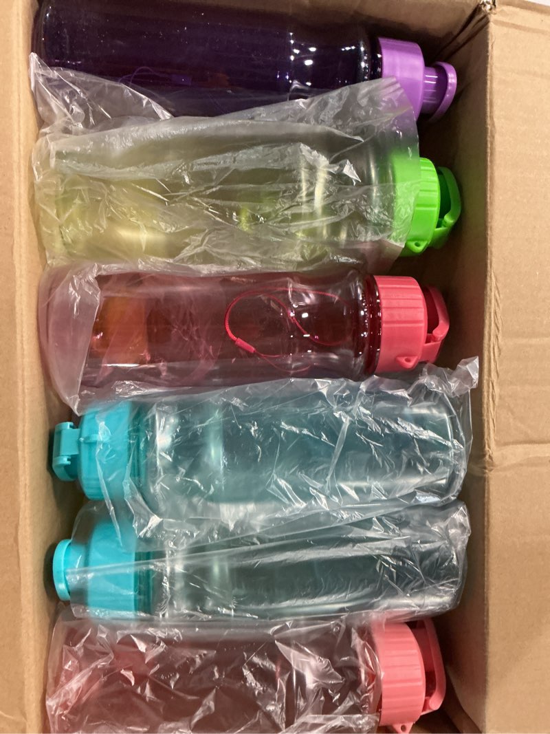 Condition photo showing New/Like New for 12 pack water bottles for kids school bulk 18 oz leakproof reusable sports water bottles decorations end of the year gifts for students from teacher for kids graduation classroom prizes