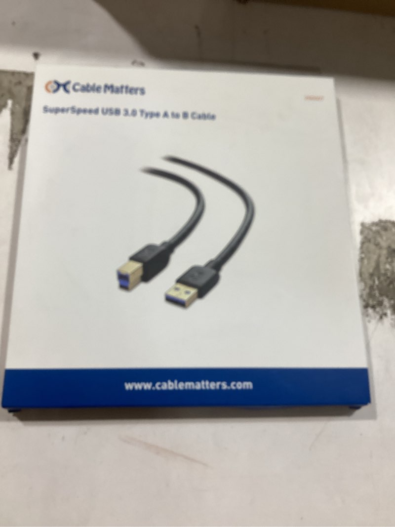Condition photo showing New/Like New for cable matters 5gbps long usb 3.0 cable - 10ft, usb a to b cable, usb3 cord with type-b 3.0 connector for hard drive enclosure/built-in hub and more, black 10 feet black 1