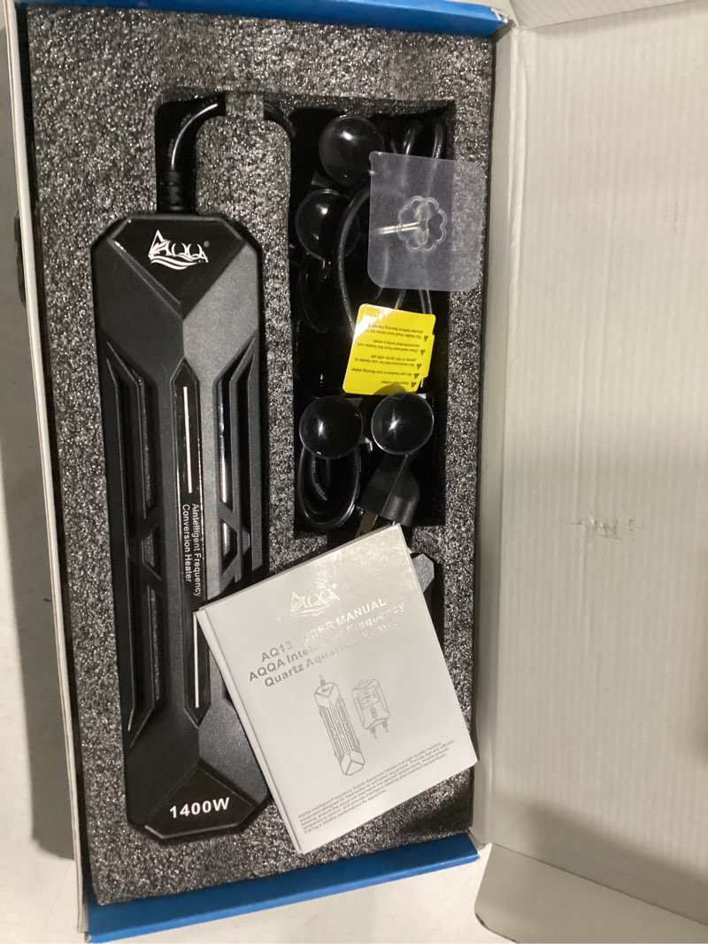Condition photo showing New/Like New for AQQA Aquarium Heater,64-95°F Fast Heating Double Quartz Glass Tube Fish Tank Heater,High-definition LCD Controller Displays Real-time Power,Anti-dry and Over-temperature Protection (1400W 260-380 Gal)
