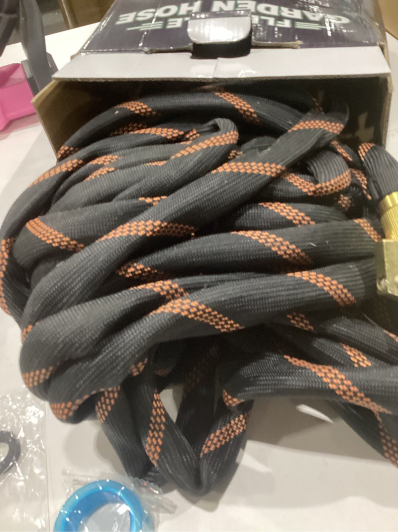 Condition photo showing Good Condition for flexible garden hose 50 ft, ultra lightweight water hoses w/10 function sprayer and 3/4" brass fitti