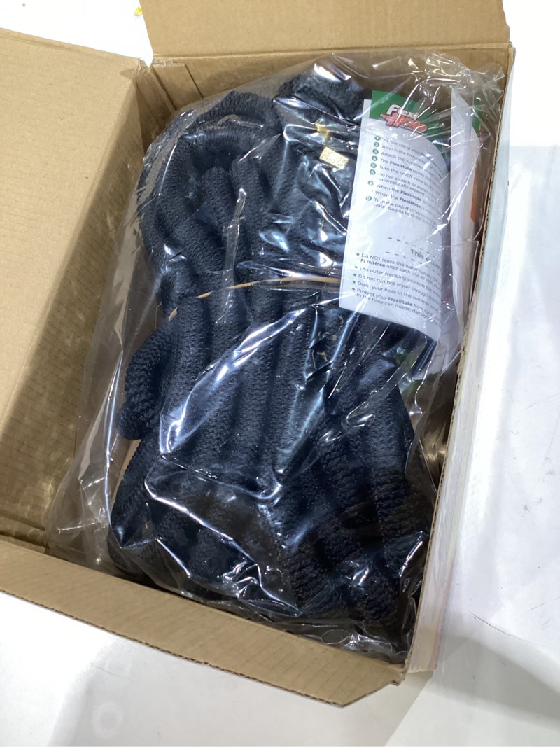 Condition photo showing Good Condition for Flexi Hose Lightweight Expandable Garden Hose, 100FT -Retractable Garden Hose, Water Hose - No-Kink Flexibility, 3/4 Inch Solid Brass Fittings and Double Latex Core Black 100 ft