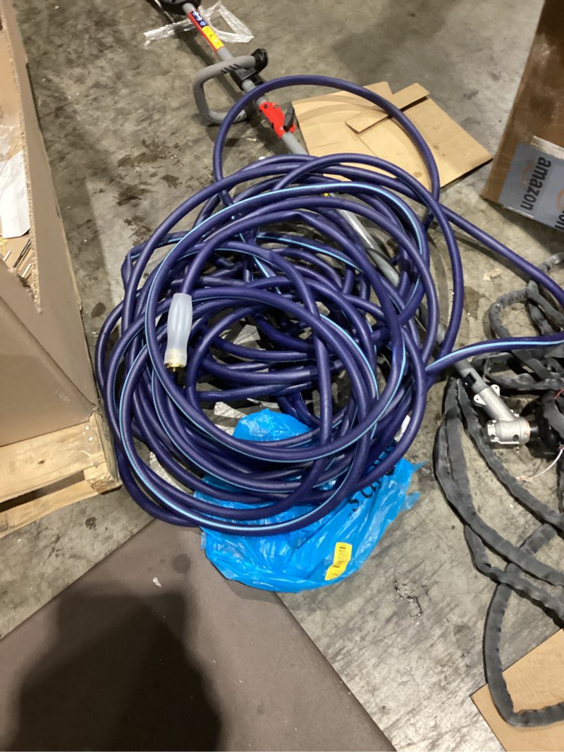Condition photo showing As Is for project source 5/8-in x 50-ft medium -duty vinyl blue hose