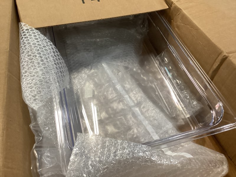 Condition photo showing Good Condition for carlisle foodservice products storplus food pan full size container for serving and storing hot or cold food, 11 qt, 1 count, clear