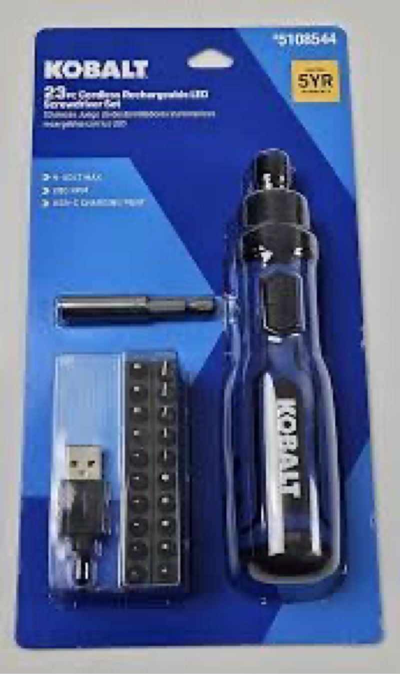 kobalt kobalt 4-volt max 1/4-in cordless screwdriver (battery included and charger