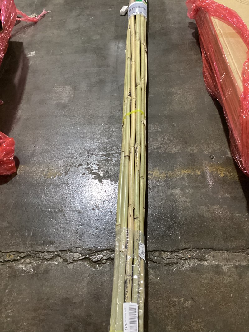 Condition photo showing As Is for 15pcs 3/4" D Thicker Heavy Duty Bamboo Stakes, 7FT Plant Stakes, Natural Garden Stakes for Tomato, Bean, Flowers,Trees Potted and Climbing Plant Support 7Ft, Pack of 15