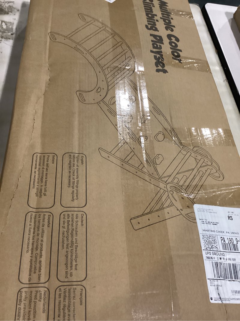 Condition photo showing Good Condition for wingyz pikler triangle set, montessori foldable 8-in-1 jungle gym & reversible animal slide, patent-protected climbing set, safe 2.35" gap astm f963 standards for toddlers 18 months-7 years (rainbow)