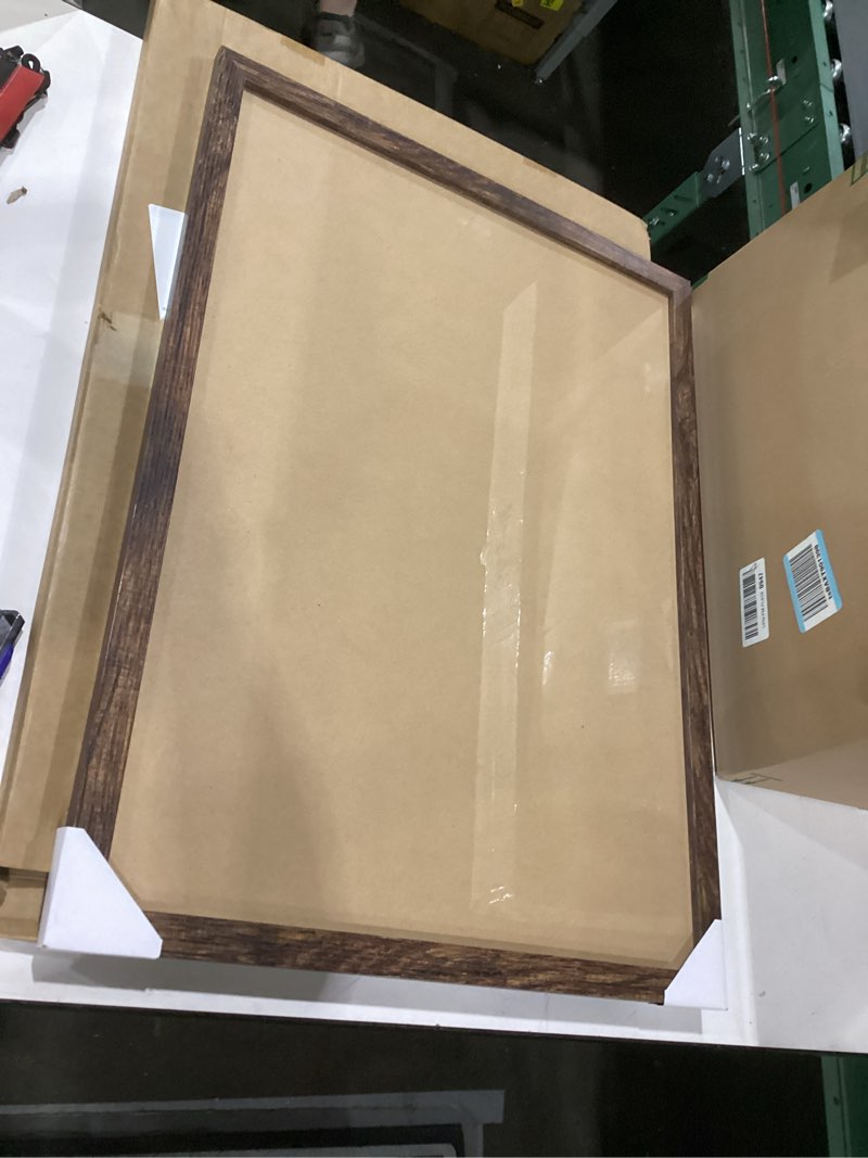 Condition photo showing Good Condition for bescrcl 19.25x26.75 picture frame brown, poster frames wall hanging, display pictures 19.25 x 26.75 without mat, 1 pack brown 19.25x26.75
