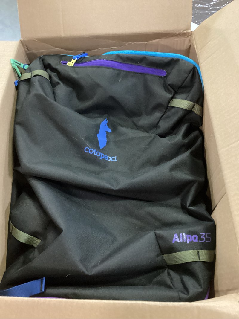 Condition photo showing Good Condition for Cotopaxi Allpa 35L Travel Pack Del Dia Dark - One Of A Kind! No Bags Are The Same!