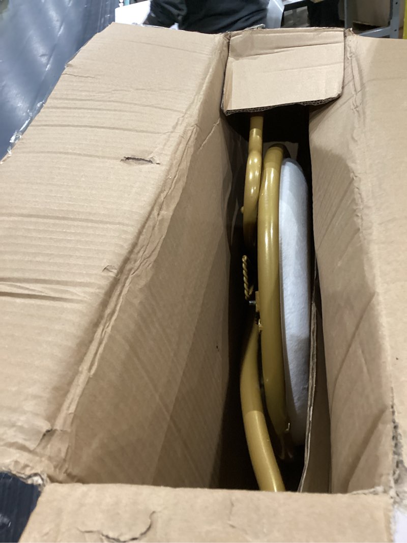 Condition photo showing As Is for Gluck Plants Modern Makeup Vanity Stool, Cute Butterfly Stool Ottoman Bench, Metal Bench Legs Gold Dining Chair for Kitchen, Bedroom, Living Room (White Flannel, XL) White X-Large