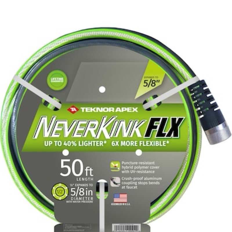 neverkink neverkinkflx 5/8-in x 50-ft premium -duty kink free hybrid polymer gray hose