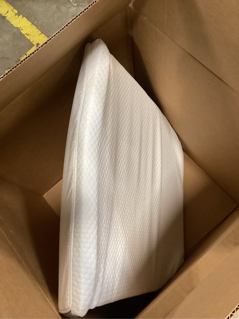Condition photo showing As Is for yojoker wedge pillow for sleeping - 12 inch bed wedge for headboard triangle pillow, memory foam wedges for acid reflux, gerd, snoring, post surgery back pain relief, leg elevation, washable cover white grey memory foam 24x24x12"