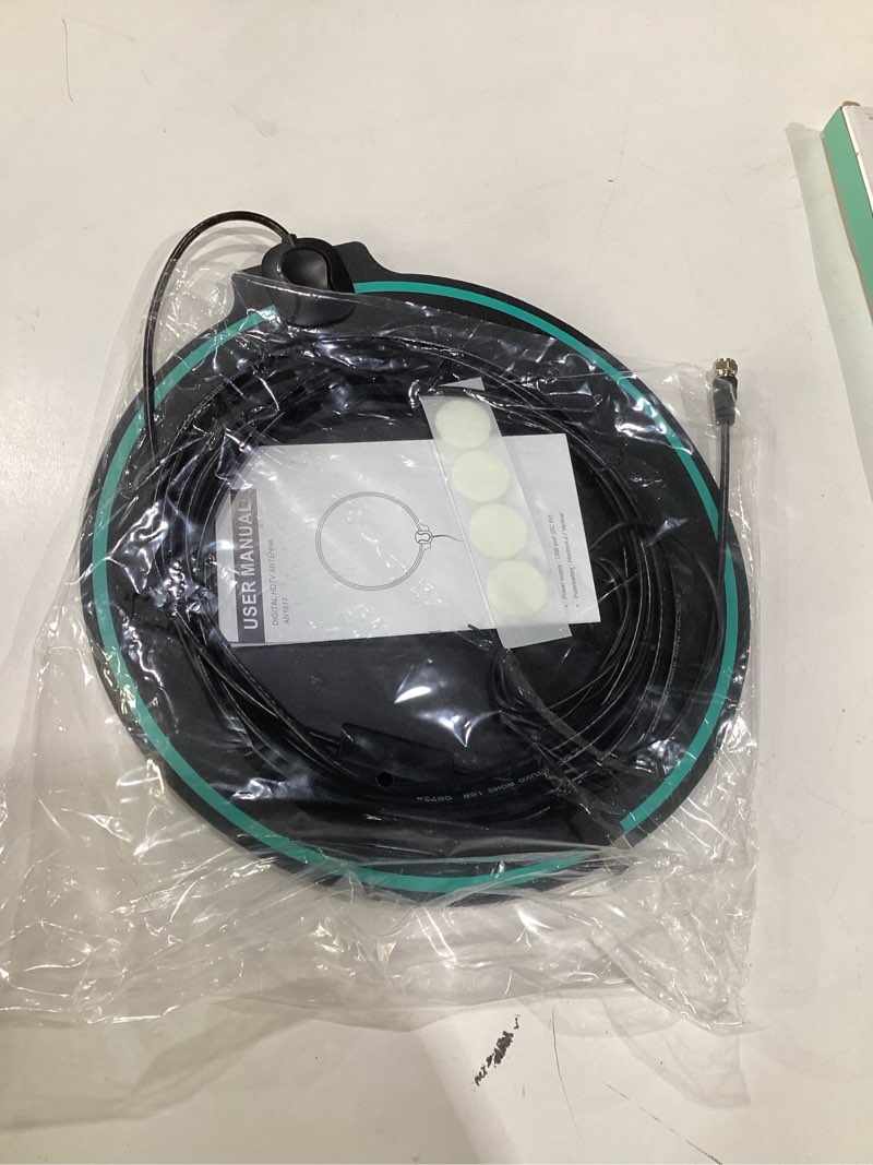 Condition photo showing Good Condition for tv antenna indoor long range reception, works with all smart tvs with signal amplifier supports 4k & 1080p hd 16ft coax cable slim flat easy installation